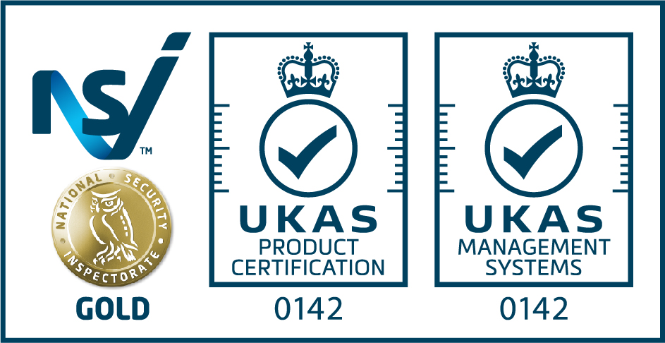 NSI Gold with UKAS product certification and management systems marks